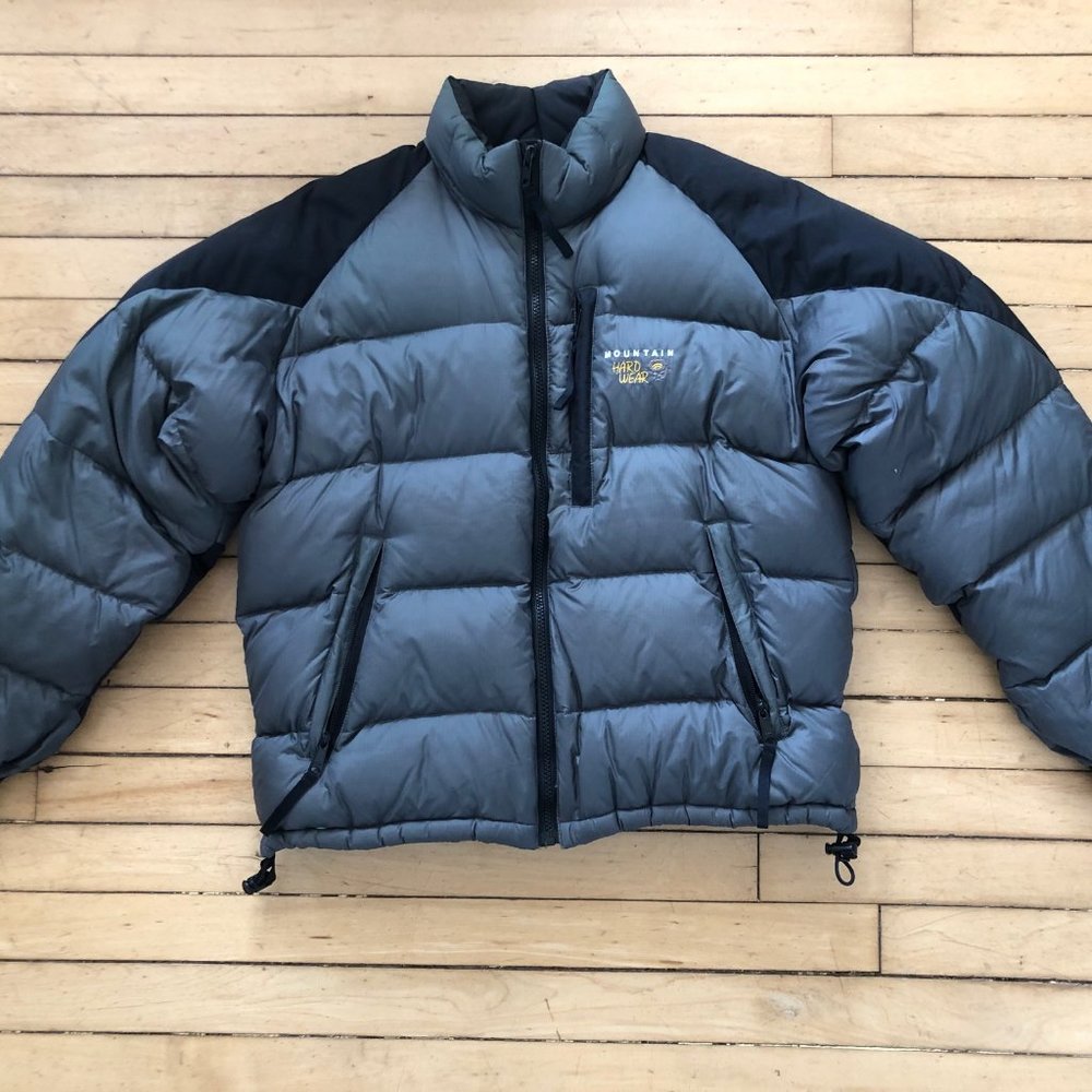 Mountain Hardwear Black & Grey Puffy Jacket Medium
